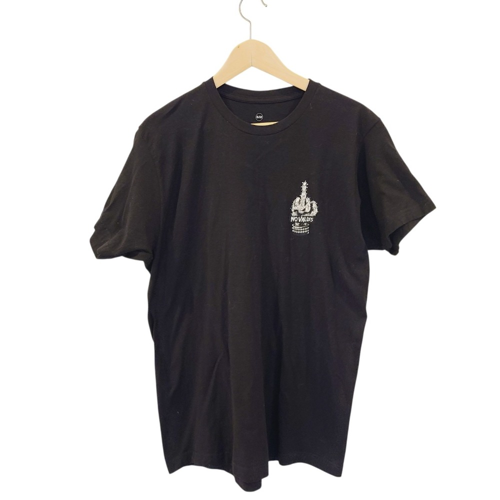 No Values Festival Men's Graphic T-Shirt Black M Crew Neck Short Sleeve Rare